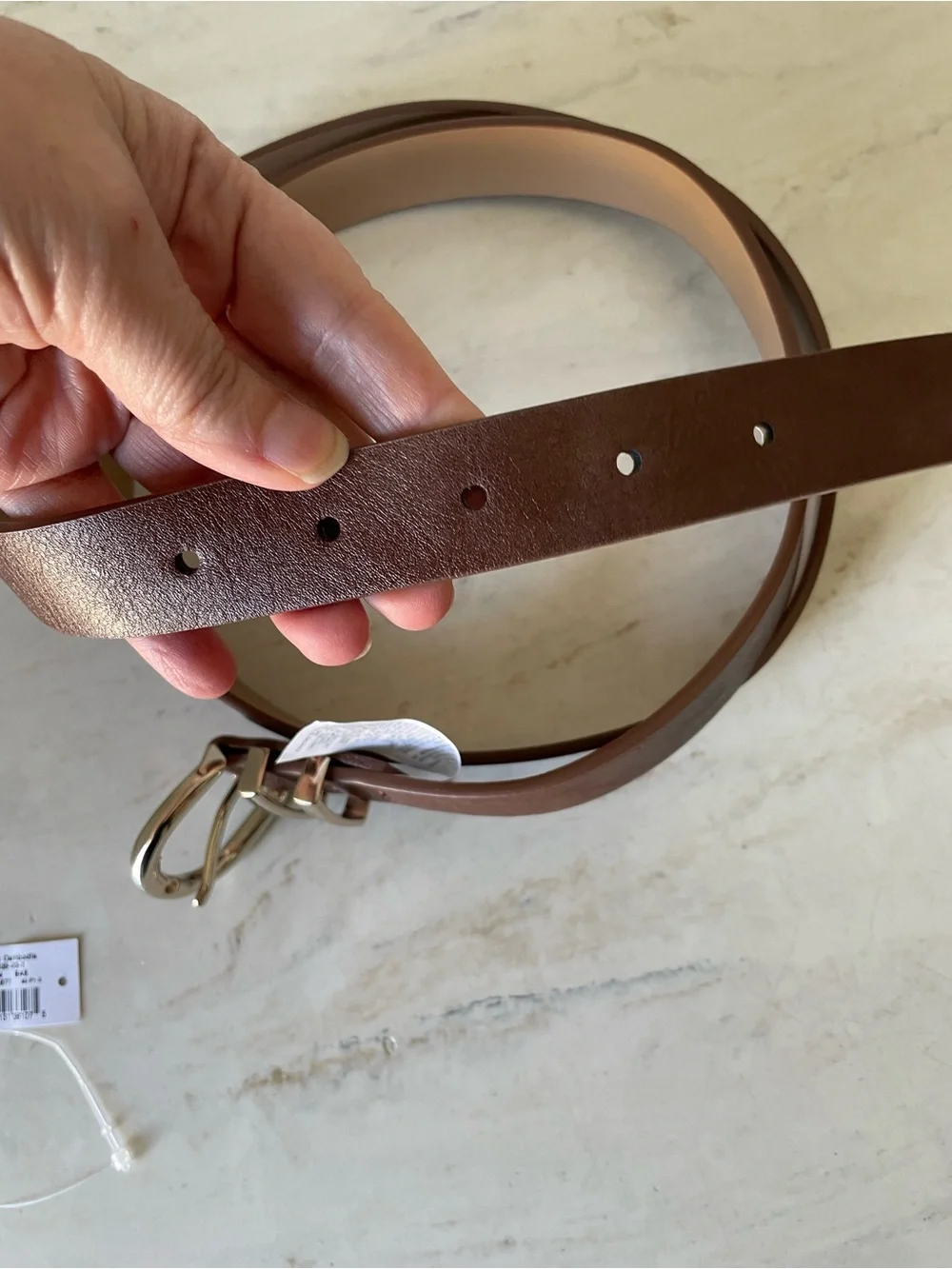 Classic Brown faux Leather Womens Belt - Brown xxl